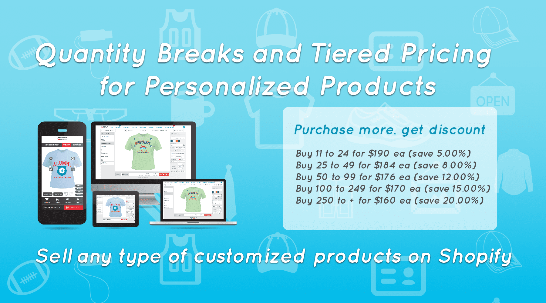 Shopify quantity discount for custom products