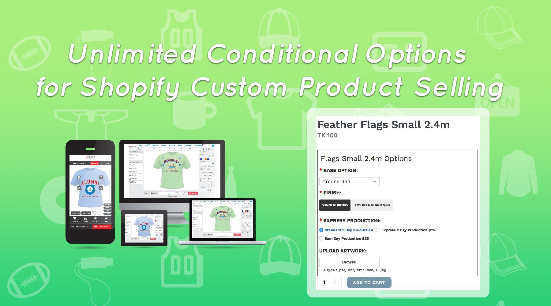 Unlimited Conditional Options for Shopify