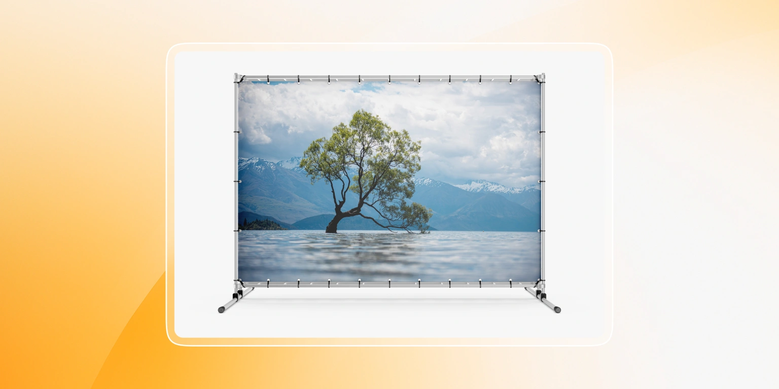 Custom printed fleece backdrops