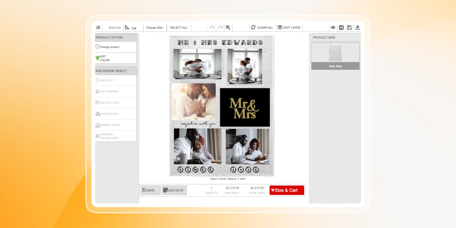 Photo printed product personalizer