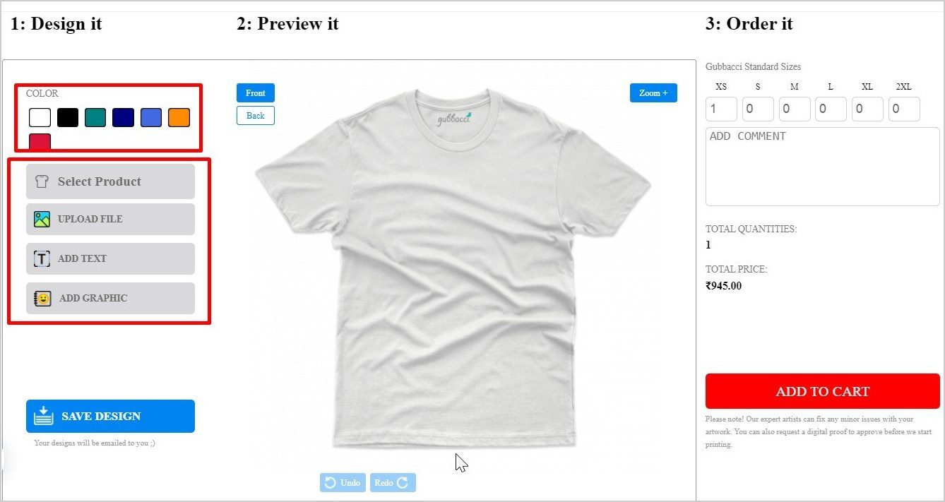 gubbacci using InkyBay - product personalizer