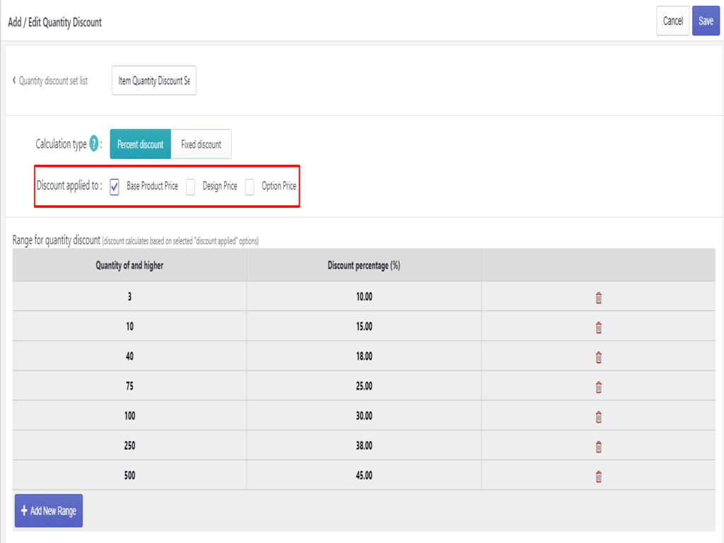 T-shirt printing UK using base product price discount 