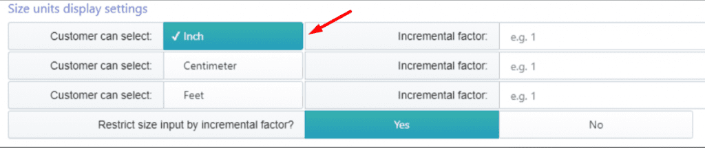 custom canvas size with dynamic pricing on Shopify