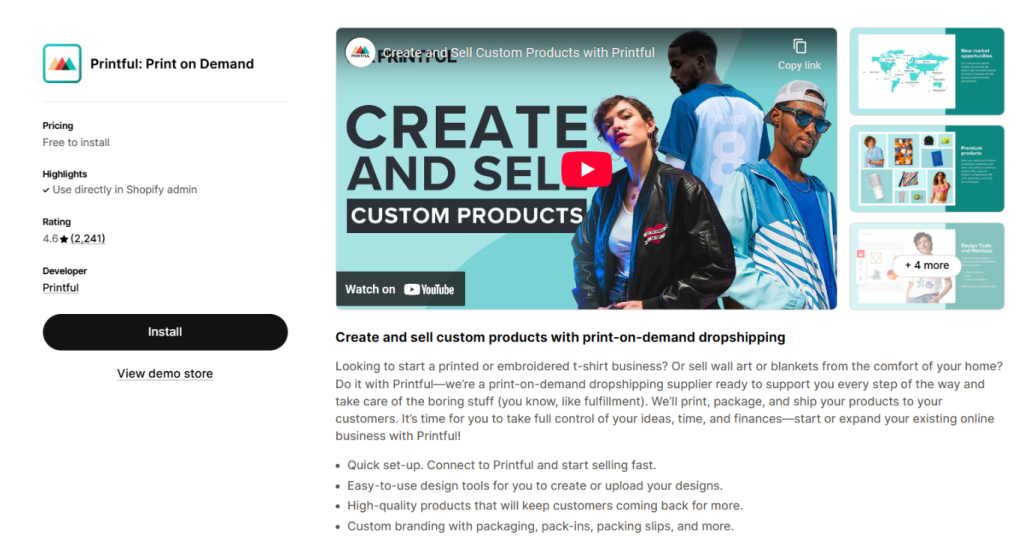 Printful: Custom Print On Demand & Dropshipping