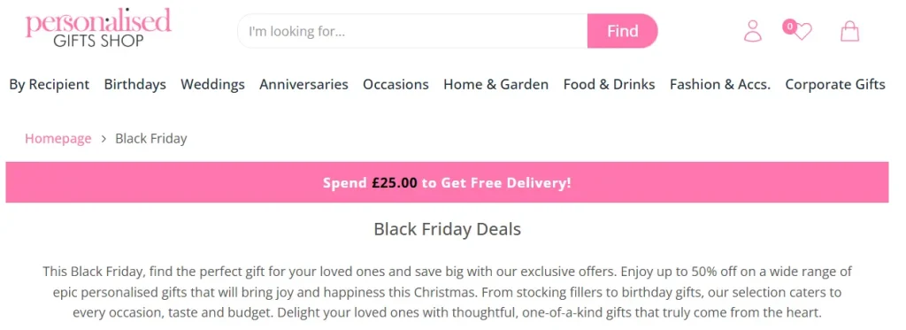 black friday deals on personalized products