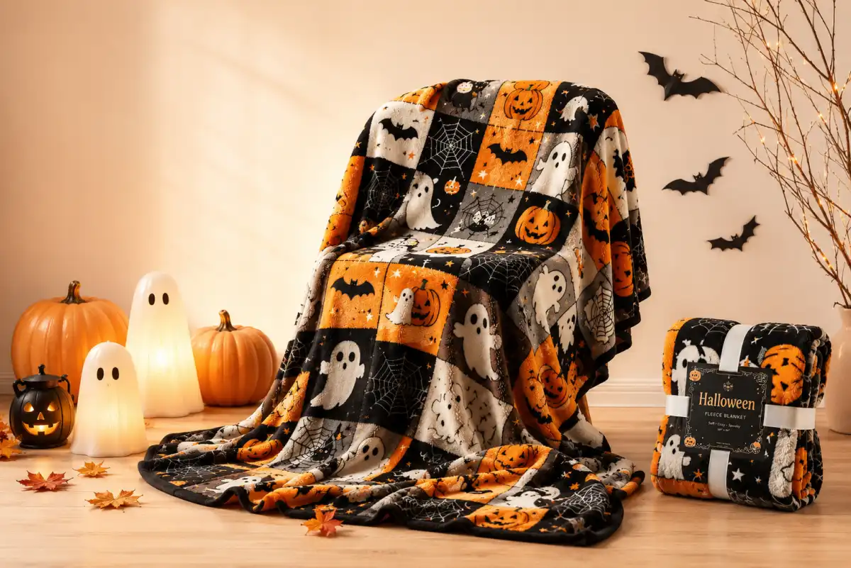 Personalized photo blanket for Halloween
