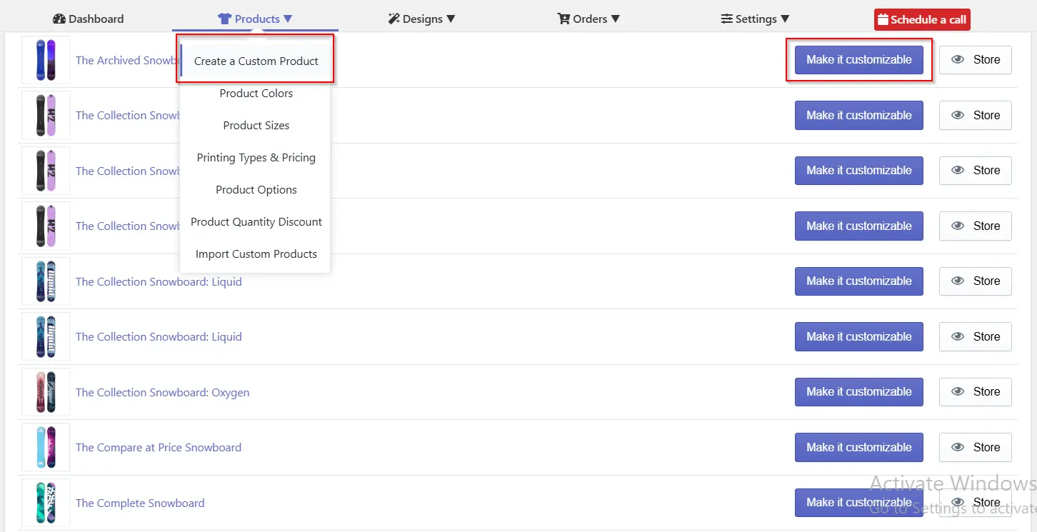 add your halloween product using inkybay