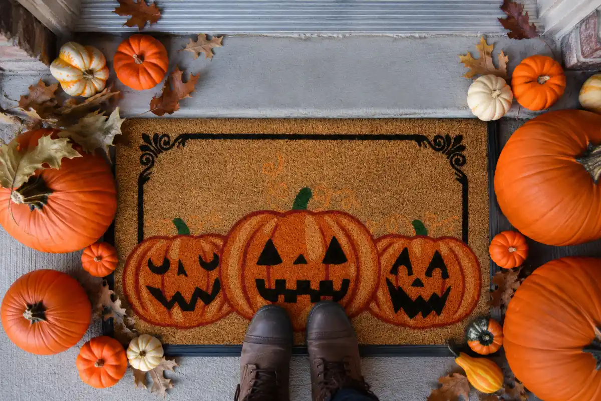 Personalized Pumpkin- Doormats for Halloween